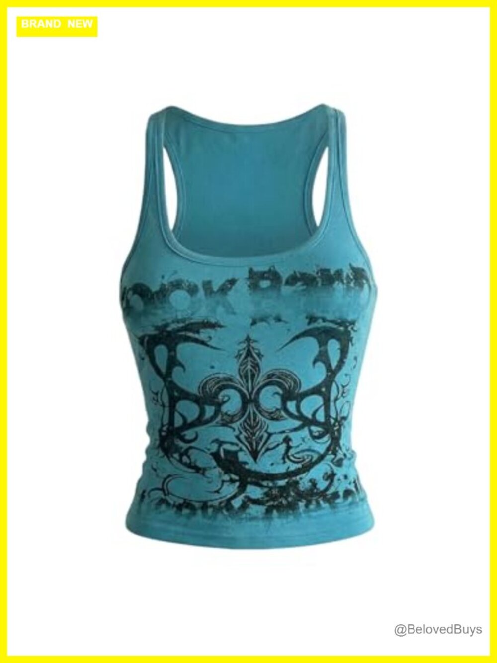 Y2k Gothic Graphic Tank Top Sleeveless Punk Slim Fit Summer Scoop Neck